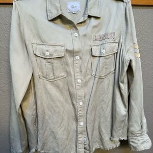 Rails Military Inspired Button-Up Shirt or Shacket Size XL